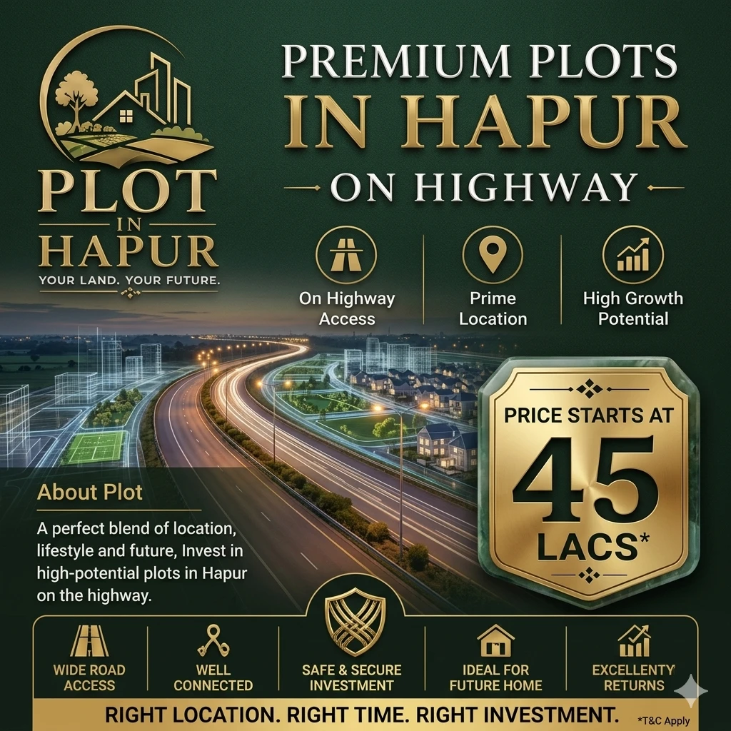 Premium plots in Hapur on highway — prices start at ₹45 lakh